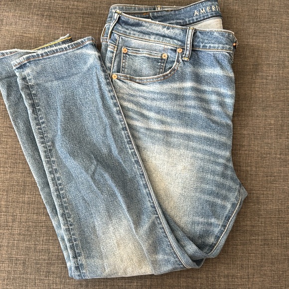 AMERICAN WAGLE MENS JEANS - athletic skinny - 40/30 - worn - blue - Picture 6 of 7